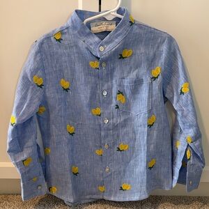 Carter's Blue Shirt with Lemon Print